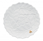 Taldrik magustoidu Easy Life Holly & Berry, 20 cm x 20 cm, valge v.