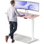 Arvutilaud reguleeritava k&otilde;rgusega Desktronic HomePro 829 53, 140 cm x 70 cm, 126 cm, valge v./roosa v.