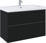 Valamualune vannitoa kapp Elita Look, must v., 46.5 cm x 100 cm x 63.5 cm