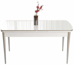 S&ouml;&ouml;gilaud pikendatav Kalune Design Nira, valge v./kroom v., 114 - 144 cm x 78 cm x 78 cm