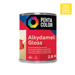 Emailv&auml;rv, universaalsed Pentacolor Alkydamel, l&auml;ikiv, 2.8 kg, kollane v.