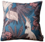 Dekoratiivpadjap&uuml;&uuml;r Splendid Parrot, sinine v./valge v./roosa v., 45 cm x 45 cm