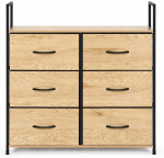 Kummut ModernHome GIC-C105-19, pruun v./must v., 80 cm x 87 cm x 24 cm