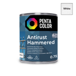 Emailv&auml;rv, universaalsed Pentacolor Anti Rust Hammered, l&auml;ikiv, 0.75 l, valge v.