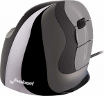 Juhtmega arvutihiir Evoluent VerticalMouse D, must v./hall v.