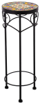 Lillepoti alus Home4you, metall, &Oslash; 20 cm, must v.