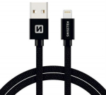 Juhe Swissten MFI, USB/Apple Lightning, 120 cm, must