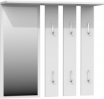 Seinale kinnitatav riidepuu Opal, 82 cm, valge v.