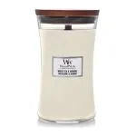 K&uuml;&uuml;nal, l&otilde;hna WoodWick White Tea&Jasmine, 120 h, 609.5 g, valge v.