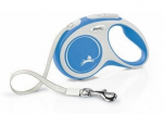 Automaatne jalutusrihm Flexi New Comfort Tape, sinine v./valge v., S 5m