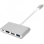 Adapter Power Plant CA911707 USB Type-C, USB C type, HDMI, 4 sockets USB 2.0 / 3.0, h&otilde;be v.