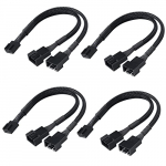 Kaabel Akasa 4 pin PWM female - 2 x 4 pin PWM male 4pcs AK-CBFA04-KT04 4 pin PWM female, 2 x 4 pin PWM male, 0.15 m, must v.