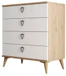 Kummut Kalune Design Versa-Ce 3616, tamm v./valge v., 90.8 cm x 80 cm x 45 cm