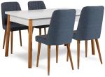 S&ouml;&ouml;gitoa komplekt Kalune Design Santiago 1048 - 1 AB, valge v./m&auml;nni v./tumesinine v.