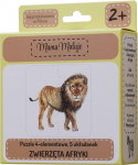 Pusle Mama Maluje Animals Of Africa 508610, 12 cm x 12 cm, 20 tk, mitmev&auml;rviline