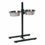 Statiiv koos kaussidega koera jaoks Karlie Dinner Set, 3.2 l, 45 cm x 27 cm x 40 cm, h&otilde;be v./must v.