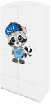 Laste riidekapp Kocot Kids Babydreams Raccoon, valge v., 90 cm x 52 cm x 175.5 cm