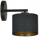 Valgusti seinale Emibig Hilde K1, E27, 1 x 15 W, must v.