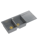 K&ouml;&ouml;givalamu Quadron Evan 121, graniit, 116 cm x 50 cm x 21.5 cm, kuldne v./h&otilde;be v.