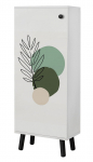 Kingakapp Kalune Design Vegas SB 964, valge v./must v./roheline v., 38 cm x 50 cm x 135 cm