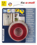 Teip Fix-O-Moll 3563049, kahepoolne, 1.5 m x 19 mm