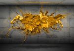 Fototapeet Artgeist Yellow Splash, 70 cm x 70 cm