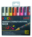 Tekstimarker Uni Mitsubishi Posca PC-5M, 1.8 - 2.5 mm, mitmev&auml;rviline, 16 tk