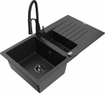 K&ouml;&ouml;givalamu koos kraaniga Mexen Matias Aster, graniit, 90 cm x 50.5 cm x 20 cm, metallic black/silver