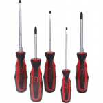 Kruvikeeraja komplekt KsTools Ergotorque Plus, risti/ruut, isoleeritud, 5 tk