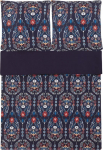Voodipesukomplekt Beliani Madrona, s&uuml;gavsinine v./helesinine v., 80 x 80 cm, 155 x 220 cm
