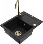 K&ouml;&ouml;givalamu koos kraaniga Mexen Enzo, vaik/graniit, 57.6 cm x 46.5 cm x 17.4 cm, must