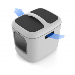 Suletud kassitualett Rotho, valge v., suletud, XL, 61.4 cm x 49.9 cm x 57.6 cm