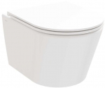 WC-pott, seinapealne Ravak Flow RimOff, kaanega, 360 mm x 500 mm