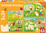 Pusle 3in1 Schmidt My Farmyard Friends, 18 cm x 26 cm, 72 tk, mitmev&auml;rviline
