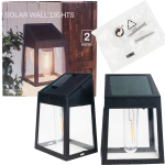 Seinapealne p&auml;ikesepaneeliga valgusti, -, must