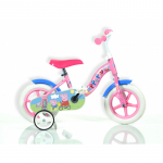 Lisaratastega laste jalgratas, laste Dino Bikes Peppa Pig 108L-PGS, sinine v./roosa v., 10"