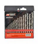 Metallist puurikomplekt AWTools AW41203, metall/roostevaba teras/plast, keermega, silindriline, 1-10 mm x 15 cm