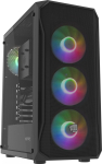 Kahjustatud pakendiga toode. Arvuti korpus Fury Shobo SH4F RGB, must v.