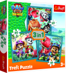 Pusle 3in1 Trefl Paw Patrol Dinosaur Island 34903, 19.5 cm x 20 cm, 106 tk, mitmev&auml;rviline