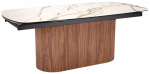S&ouml;&ouml;gilaud Flavor, valge v./marmor v./p&auml;hklipuu v., 200 - 300 cm x 100 cm x 77 cm