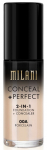 Vedel jumestuskreem Milani Conceal + Perfect, 00a porcelain, 30 ml