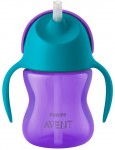 Lutipudel Philips Avent Bendy, 200 ml, 9 kuud, sinine/violetne