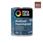 Emailv&auml;rv, universaalsed Pentacolor Anti Rust Hammered, l&auml;ikiv, 0.75 l, pruun v.