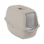 Suletud kassitualett Rotho 4552907422, kollane v./beež v., suletud, 56 cm x 39 cm x 40 cm