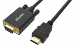 Adapter Akasa HDMI, VGA, 2 m, must