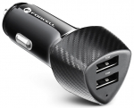 Auto laadija Forcell CC50-2A36W Dual USB, 2 x USB 3.0, must v., 36 W