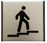 Kleebis Pictogram "Pointing UP", ohutusm&auml;rk, 10 cm, 93 cm valge/must