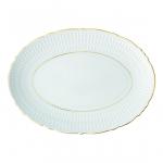 Taldrik serveerimine Domoletti Sofia Kitchen, &Oslash; 34 cm, kuldne/valge