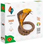 Paberkujukeste valmistamise komplekt Alexander 3D Origami Cobra, pruun v./kollane v.