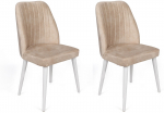 Toolide komplekt Kalune Design Alfa 494 V2 974NMB1646, matt, valge v./beež v., 49 cm x 50 cm x 90 cm, 2 tk